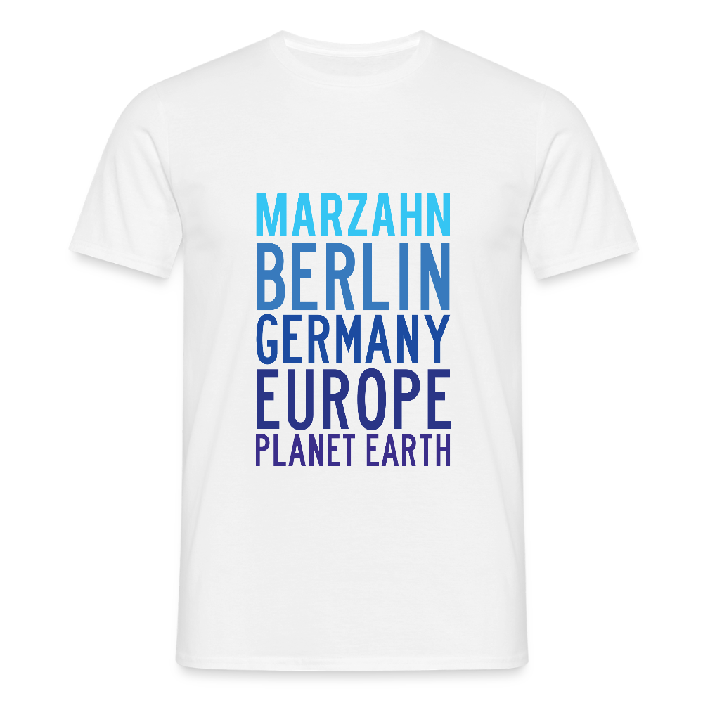 Marzahn Planet Earth - Männer Premium T-Shirt - Weiß