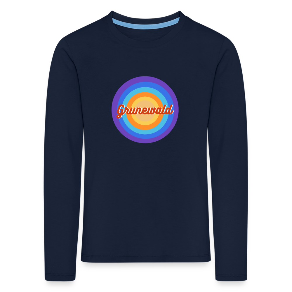 Grunewald Retro - Kinder Langarmshirt - Navy