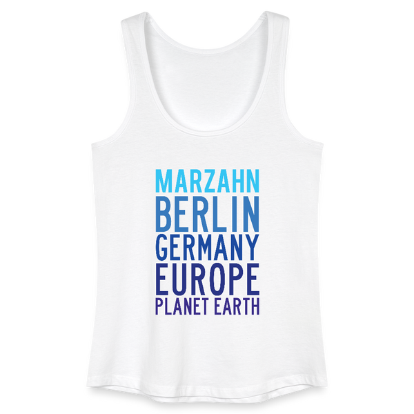 Marzahn Planet Earth - Frauen Bio Tank Top - Weiß