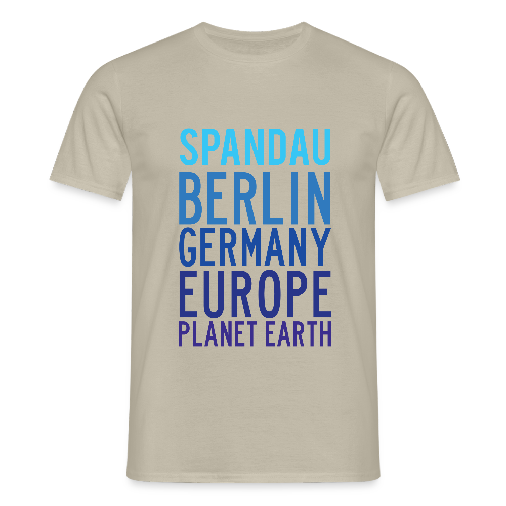 Spandau Planet Earth - Männer Premium T-Shirt - Sandbeige