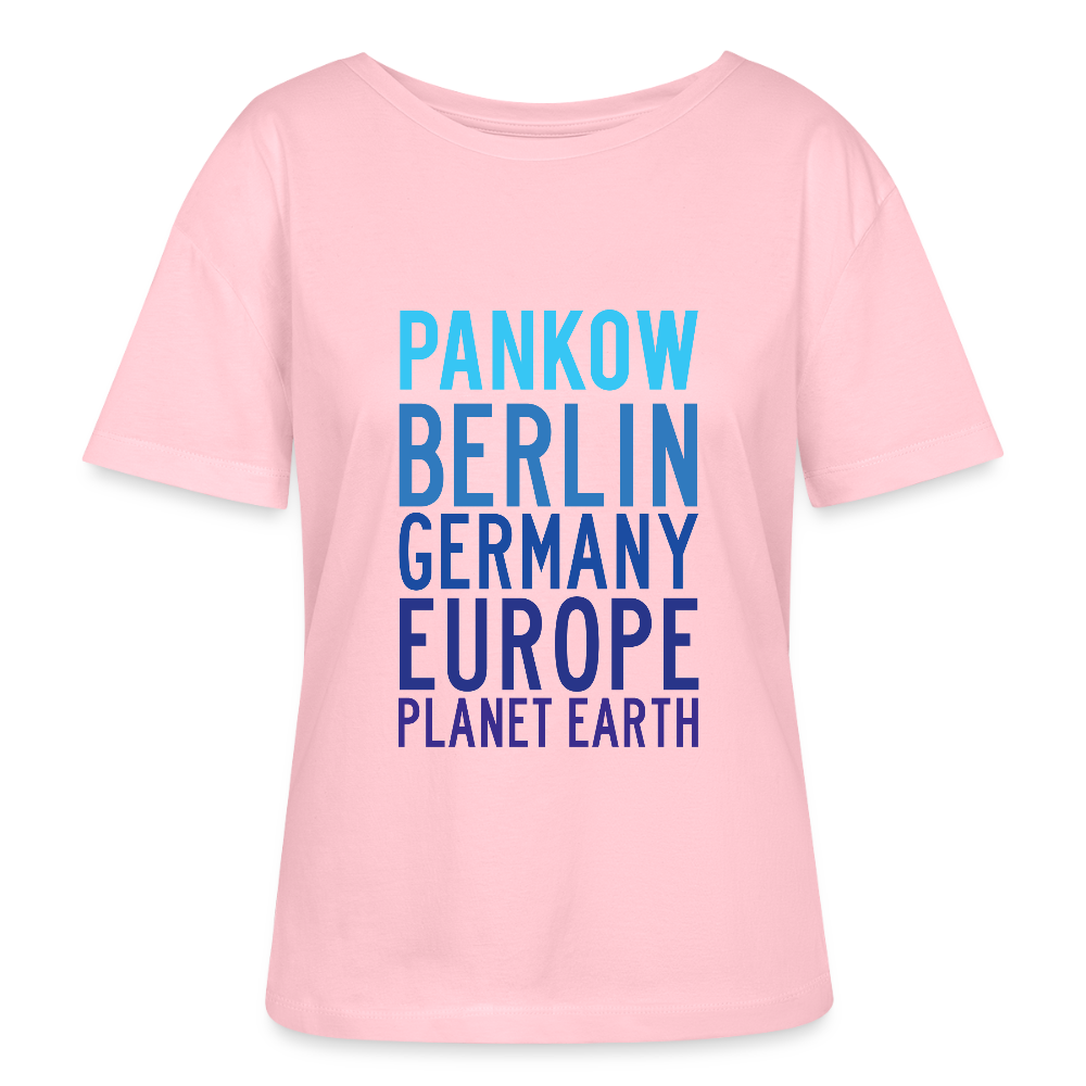 Pankow Planet Earth - Relaxed Rundhals Frauen Bio-T-Shirt - Hellrosa