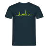 Herzschlag für Fahrradfahrer - Männer Premium T-Shirt - Navy
