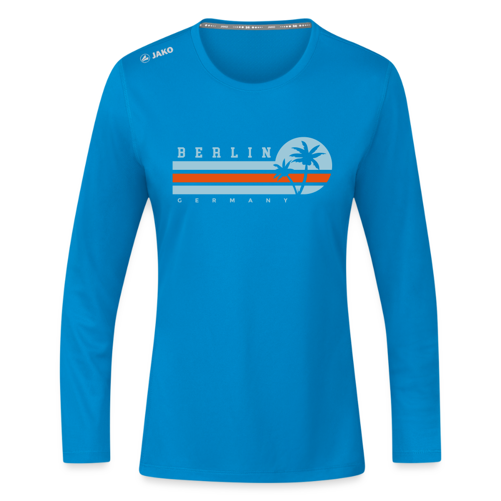 Berlin, Germany - Frauen Sport Langarmshirt - Saphirblau