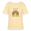 ick wees - Relaxed Rundhals Frauen Bio-T-Shirt - Creme