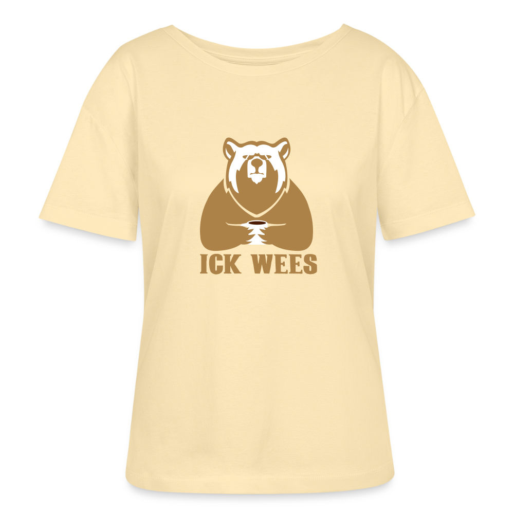 ick wees - Relaxed Rundhals Frauen Bio-T-Shirt - Creme