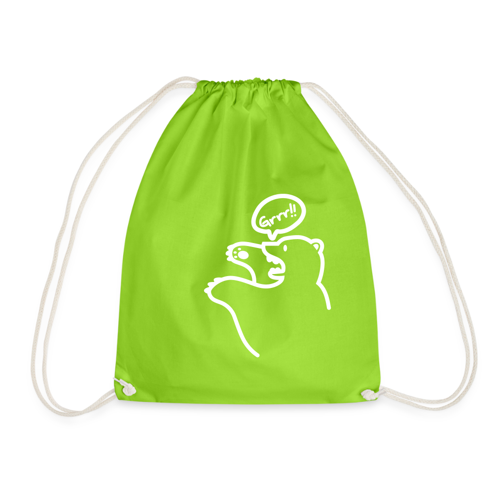 Böser Berliner Bär - Turnbeutel - Neongrün