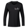 Ische - Frauen Sport Langarmshirt - Schwarz