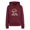 Dit is mir Schnurz Affe - Frauen Premium Hoodie - Burgunderrot
