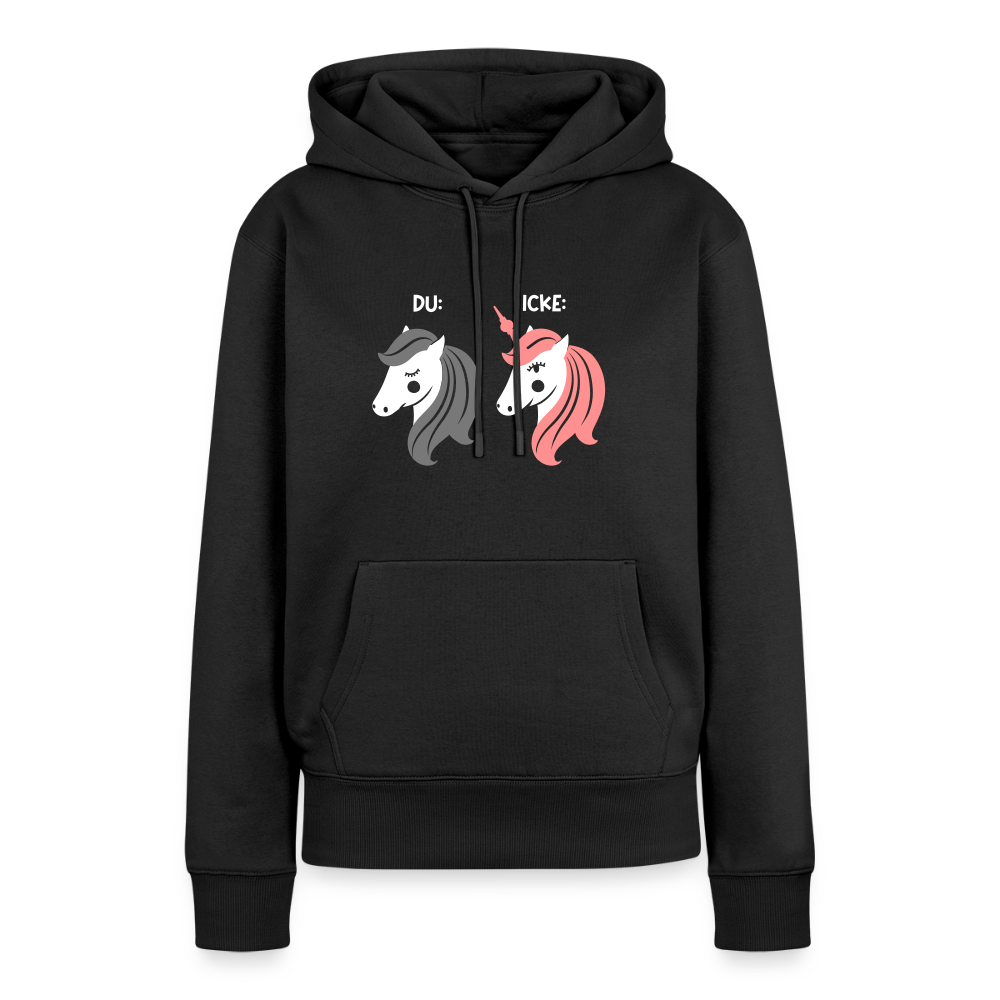 Berliner Einhorn - Frauen Premium Hoodie - Schwarz