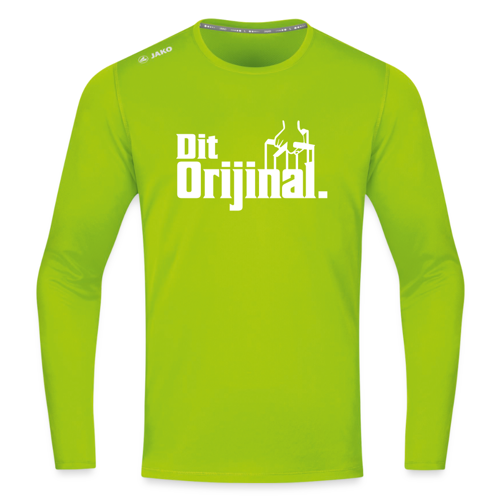 Dit Orijinal - Männer Sport Langamshirt - Neongrün