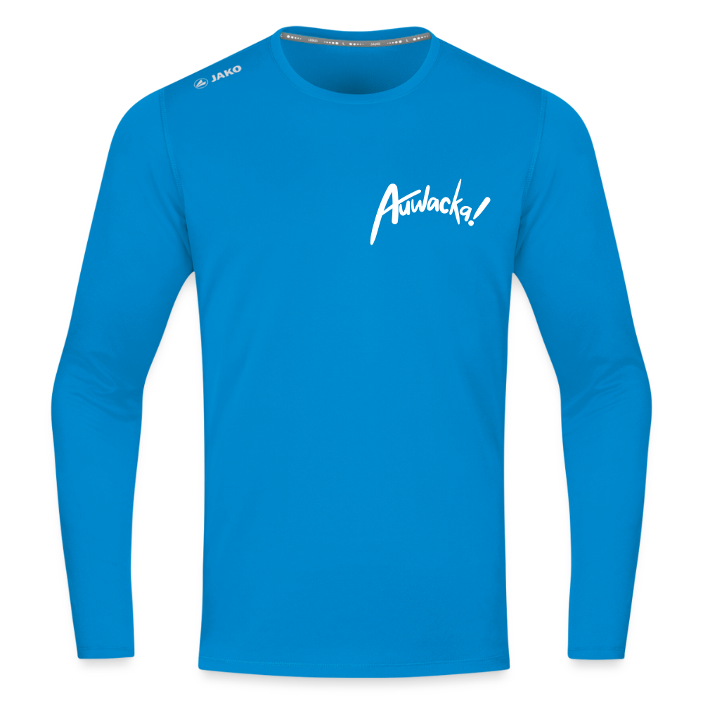 Auwacka! - Männer Sport Langamshirt - Saphirblau