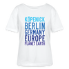 Köpenick Planet Earth - Relaxed Rundhals Frauen Bio-T-Shirt - Weiß