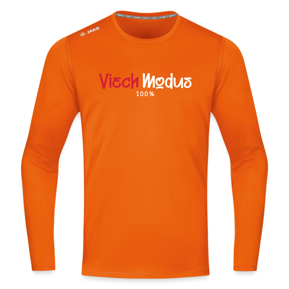 Viech Modus 100% - Männer Sport Langamshirt - Neonorange