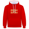 Keen Bock uff Heck Meck - Kontrast Hoodie - Rot/Weiß