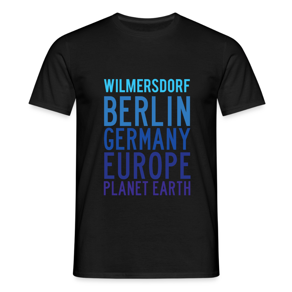 Wilmersdorf Planet Earth - Männer Premium T-Shirt - Schwarz