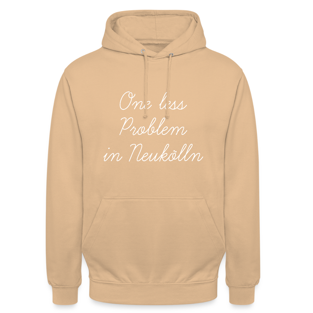 One Less Problem in Neukölln - Unisex Hoodie - Pfirsich