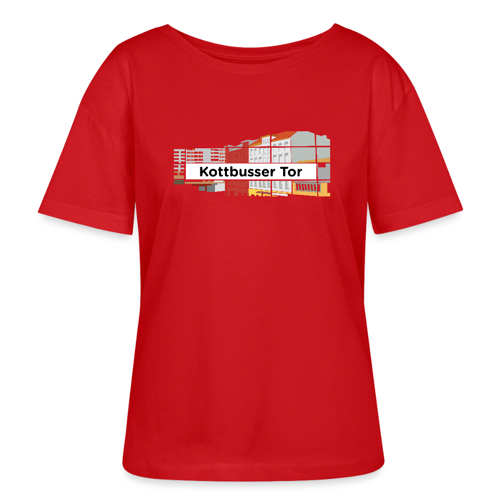 Kottbusser Tor - Relaxed Rundhals Frauen Bio-T-Shirt - Rot