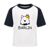Bärlin - Kinder Baseball T-Shirt - Weiß/Navy