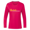 Lächeln is keen Jesichtsbruch - Frauen Sport Langarmshirt - dunkles Pink