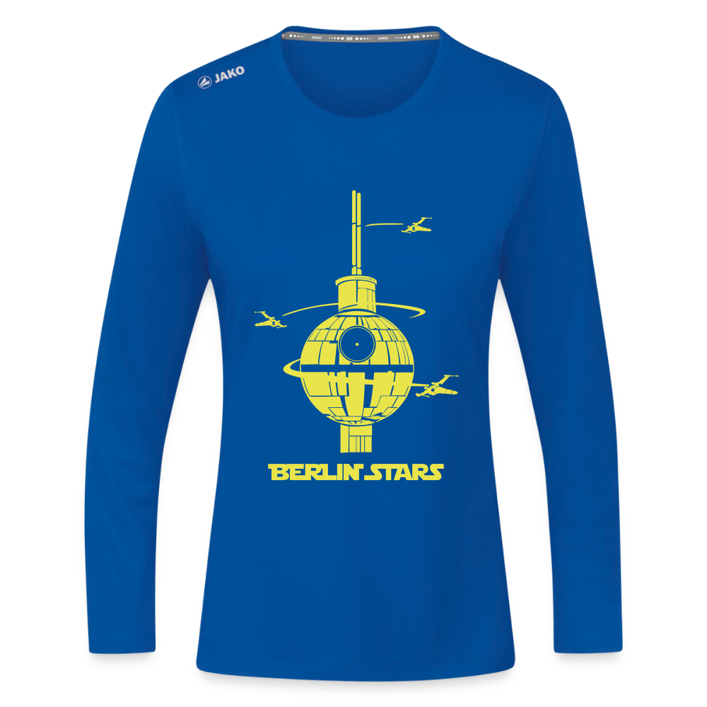 Berlin Stars - Frauen Sport Langarmshirt - Royalblau