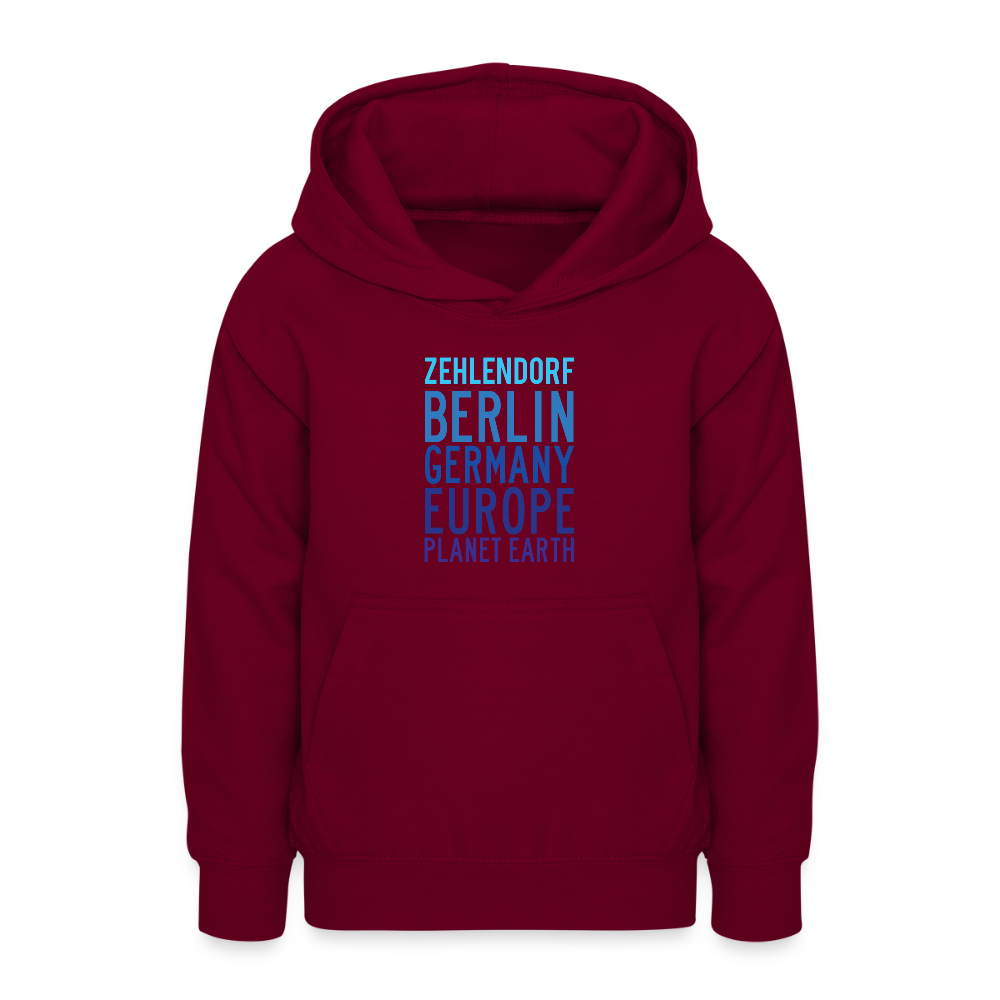 Zehlendorf Planet Earth - Teenager Hoodie - Bordeaux