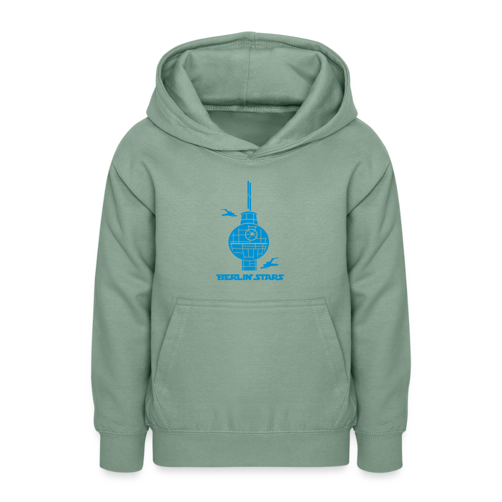 Berlin Stars - Blau - Teenager Hoodie - Graugrün
