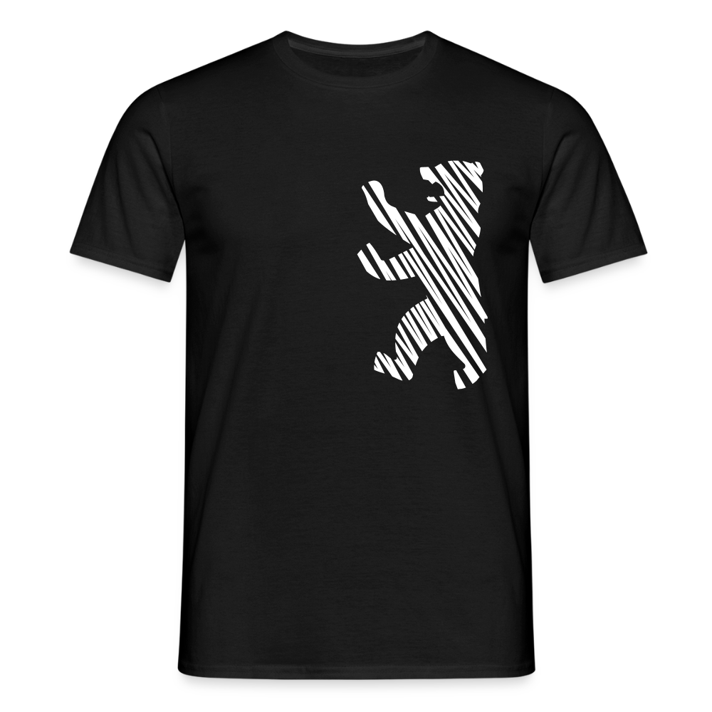 Berliner Bär im Netz - weiß - Männer Premium T-Shirt - Schwarz