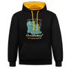Chalkidiki oder Charlottenburg - Kontrast Hoodie - Schwarz/Gold