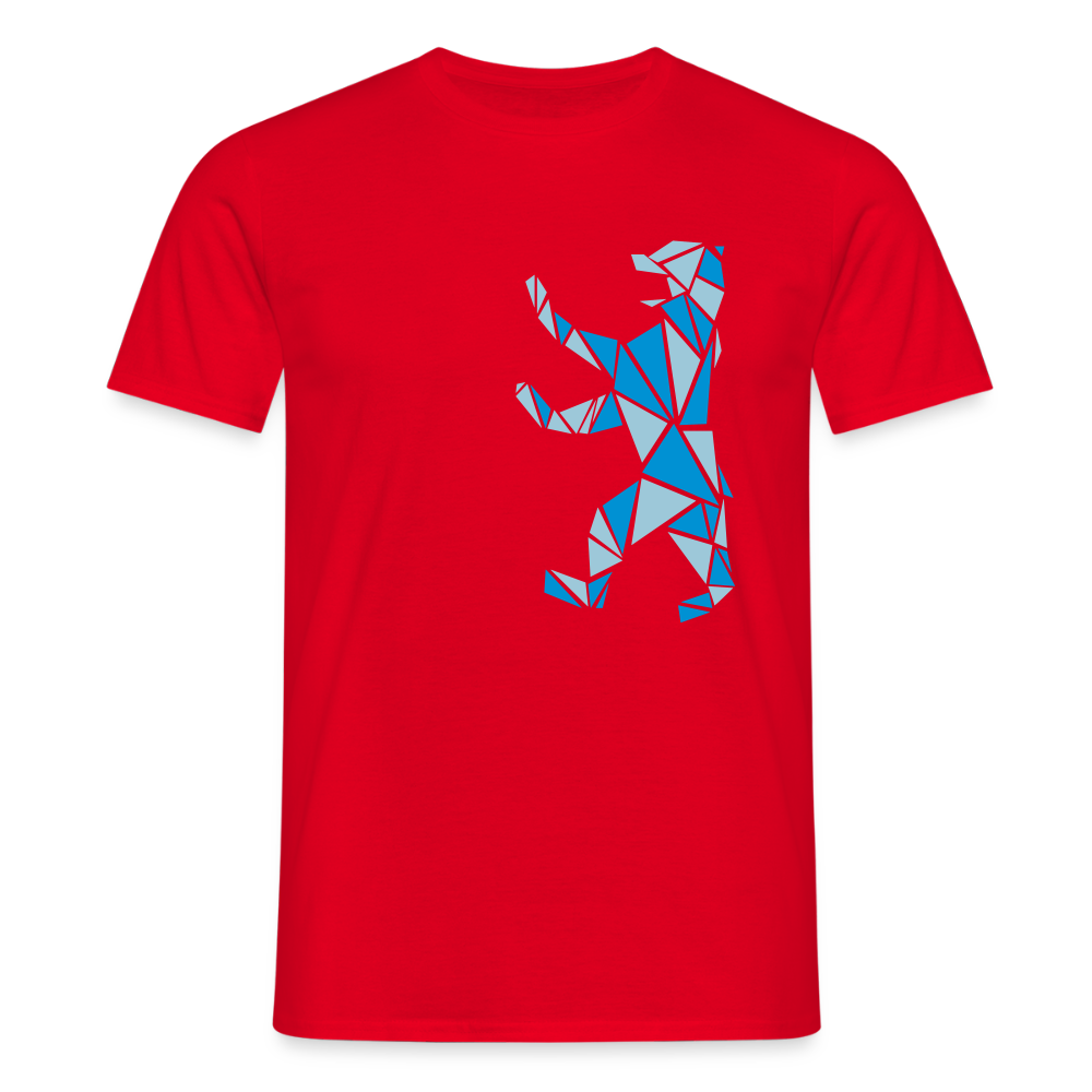 Berliner Bär Geometrie - Männer Premium T-Shirt - Rot