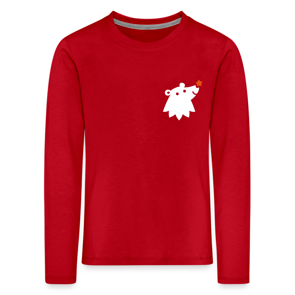 Schnauze Bär - Kinder Langarmshirt - Rot