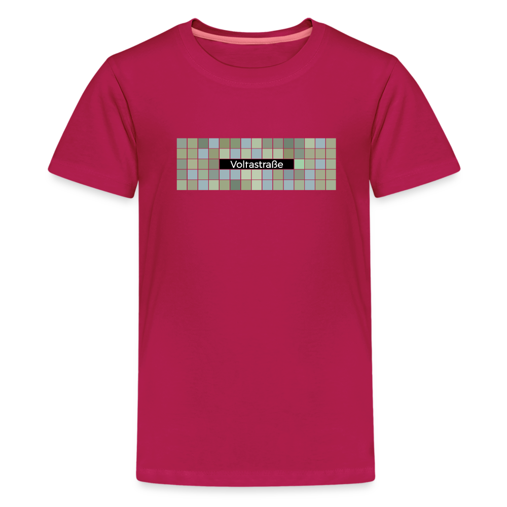 Voltastrasse - Teenager Premium T-Shirt - dunkles Pink