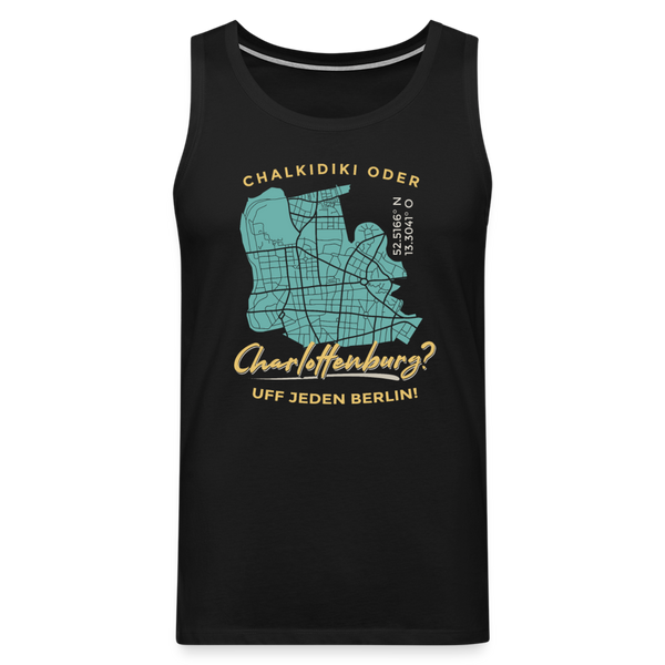 Chalkidiki oder Charlottenburg - Männer Premium Tank Top - Schwarz
