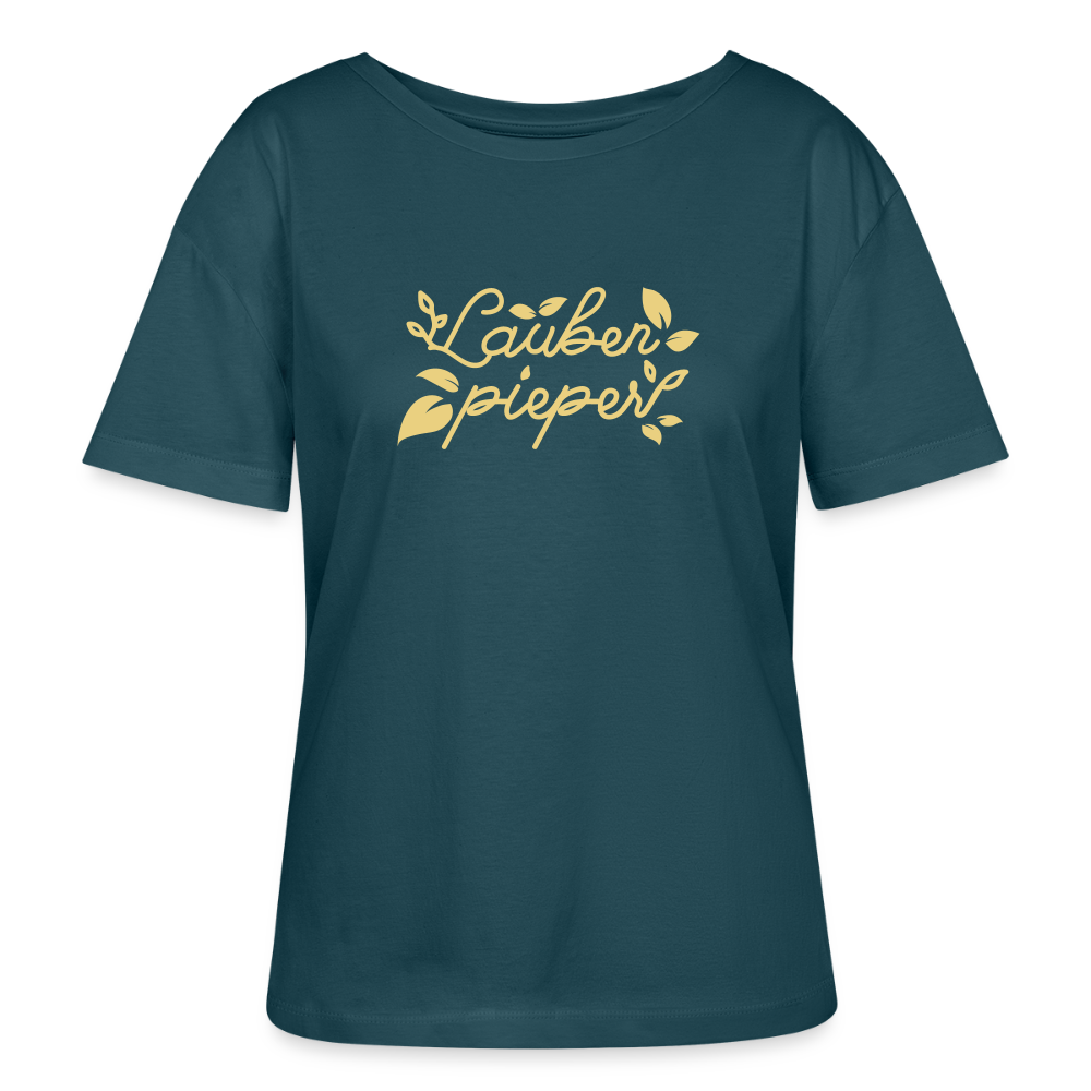Laubenpieper - Relaxed Rundhals Frauen Bio-T-Shirt - Dunkles Petrol