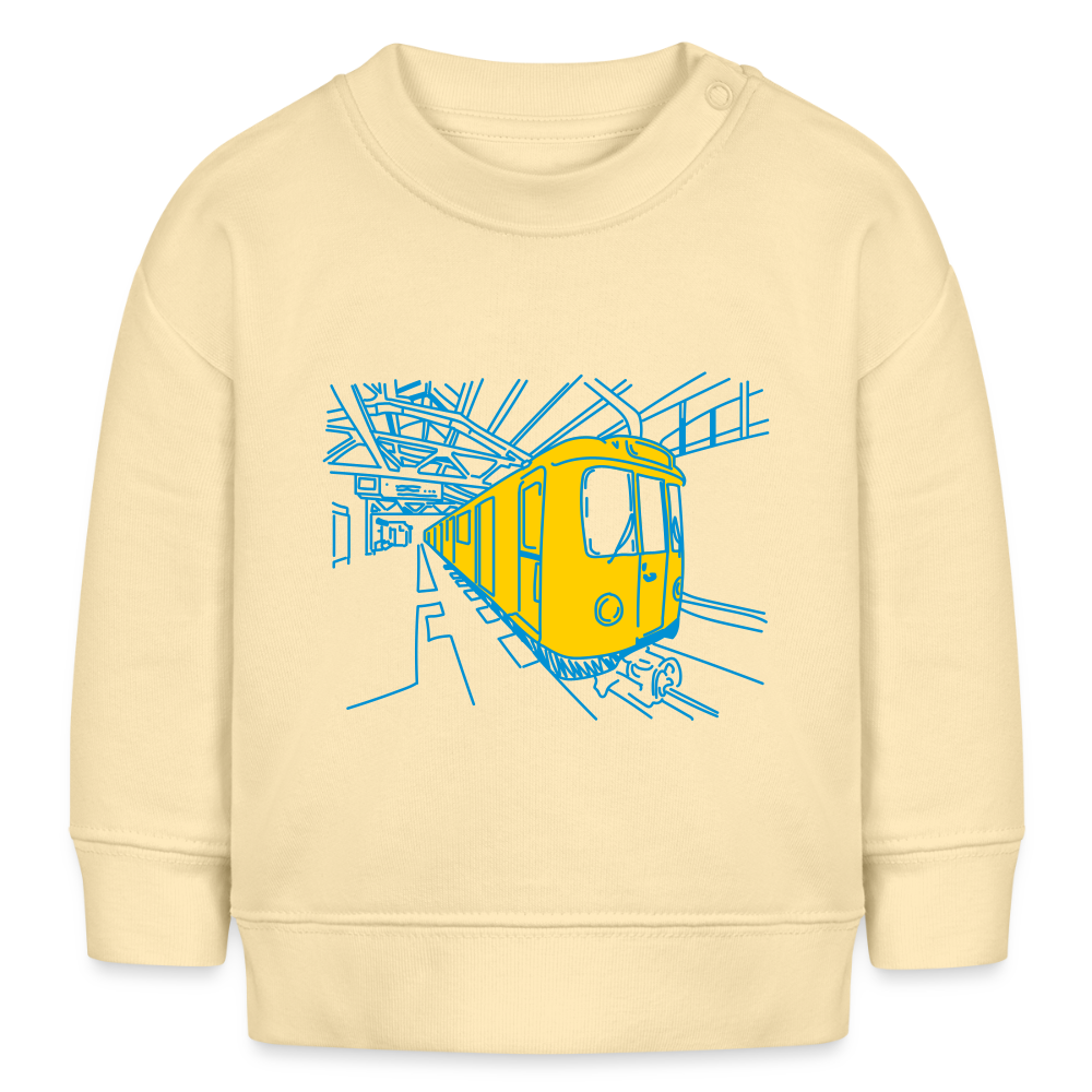 U-Bahn in Linien - Baby Bio Pullover - Creme