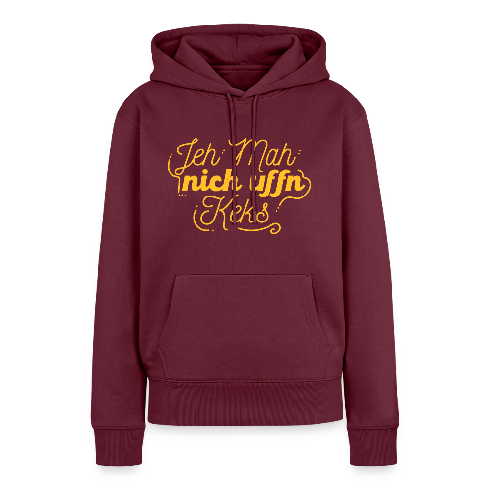 Jeh mah nich uffn Keks gelb - Frauen Premium Hoodie - Burgunderrot