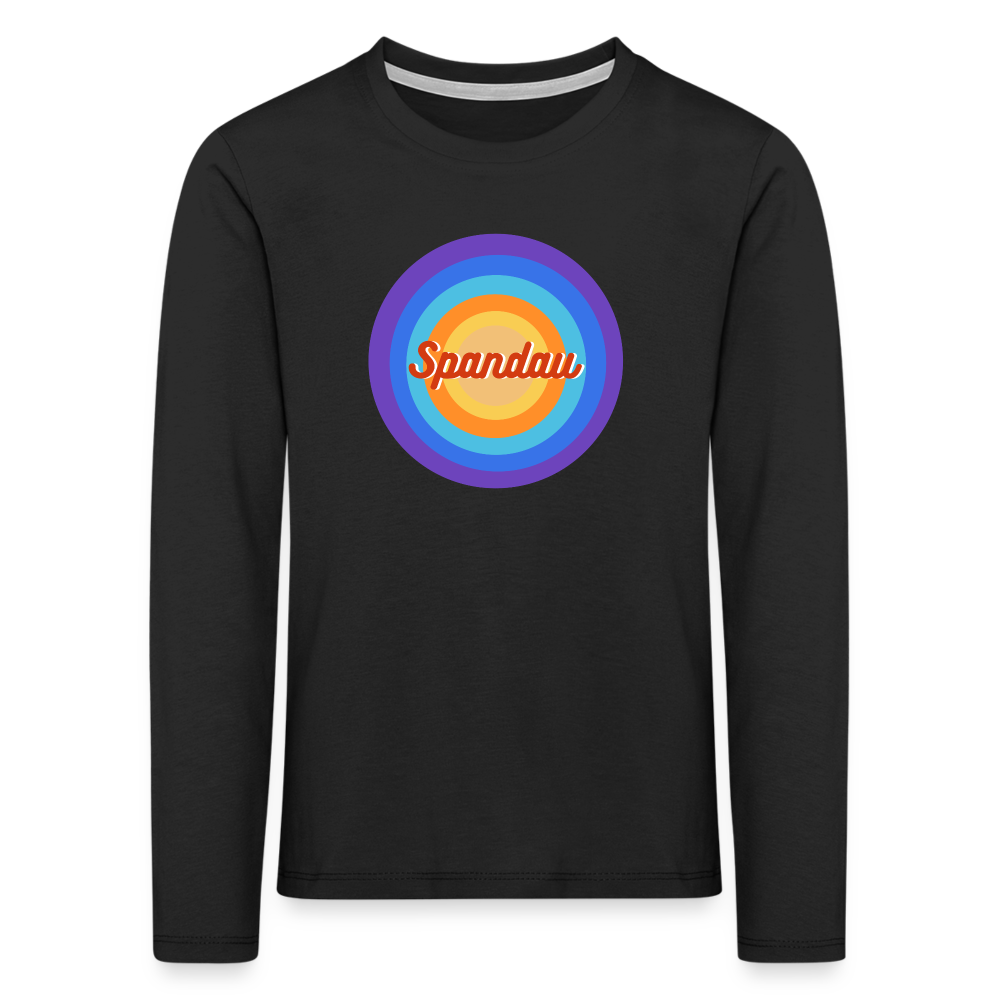 Spandau Retro - Kinder Langarmshirt - Schwarz