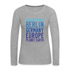 Charlottenburg - Earth - Frauen Premium Langarmshirt - Grau meliert