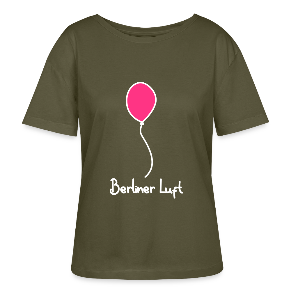 Berliner Luftballon - Relaxed Rundhals Frauen Bio-T-Shirt - Khaki