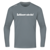 Schlauer wie du! - Männer Sport Langamshirt - Grau