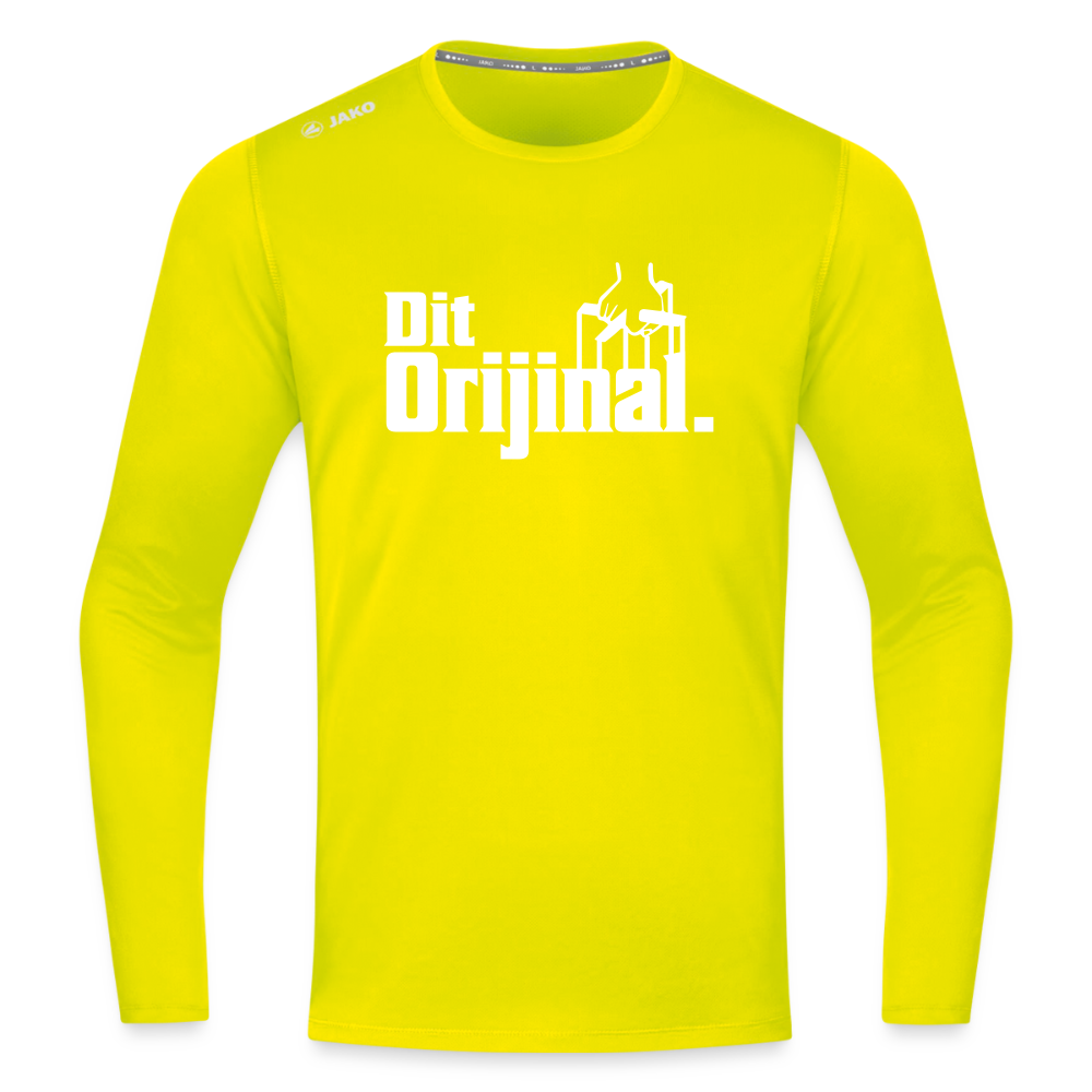Dit Orijinal - Männer Sport Langamshirt - Neongelb