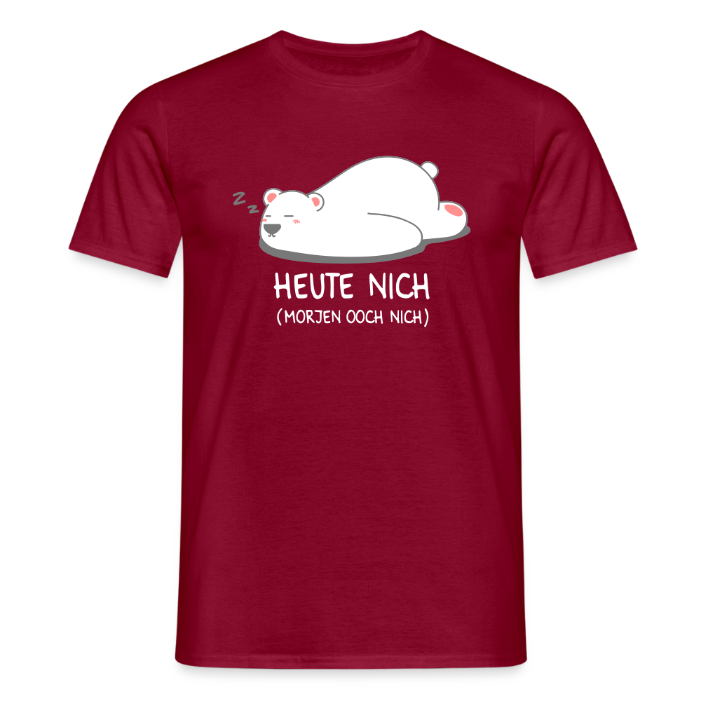 Heute nich! - Männer Premium T-Shirt - Ziegelrot