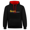 Lächeln is keen Jesichtsbruch - Kontrast Hoodie - Schwarz/Rot