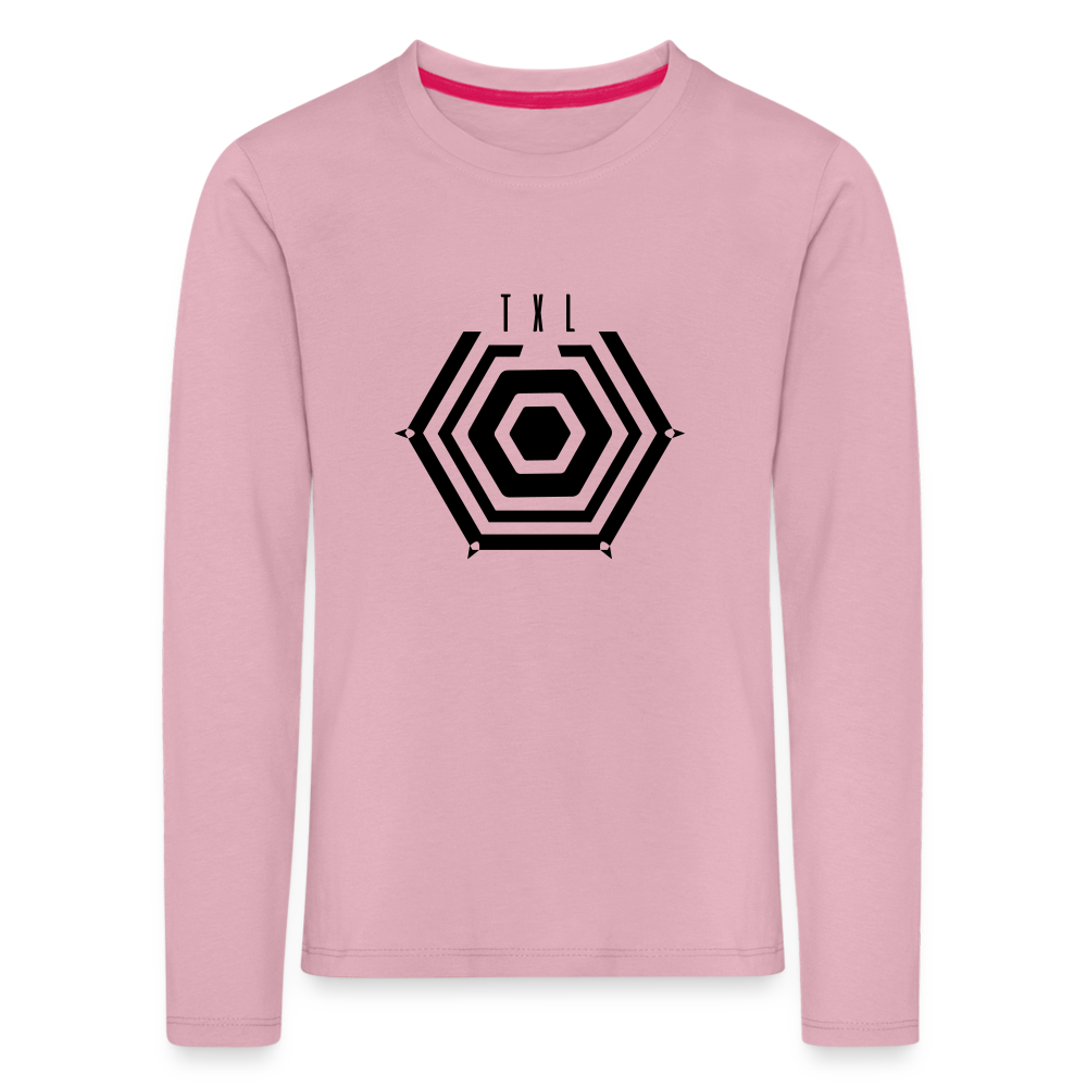 Tegel TXL Umrisse - Kinder Langarmshirt - Hellrosa