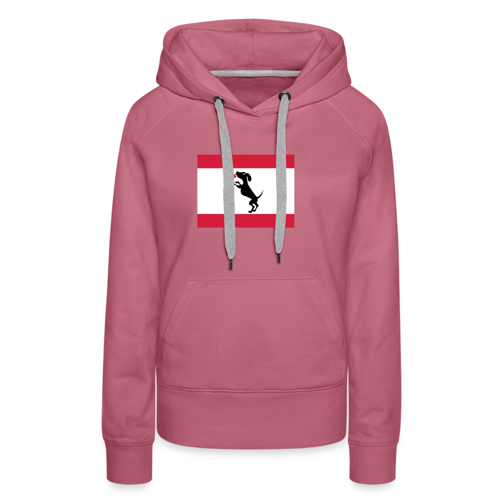 Berliner Flagge mit Hund - Frauen Premium Hoodie - Malve