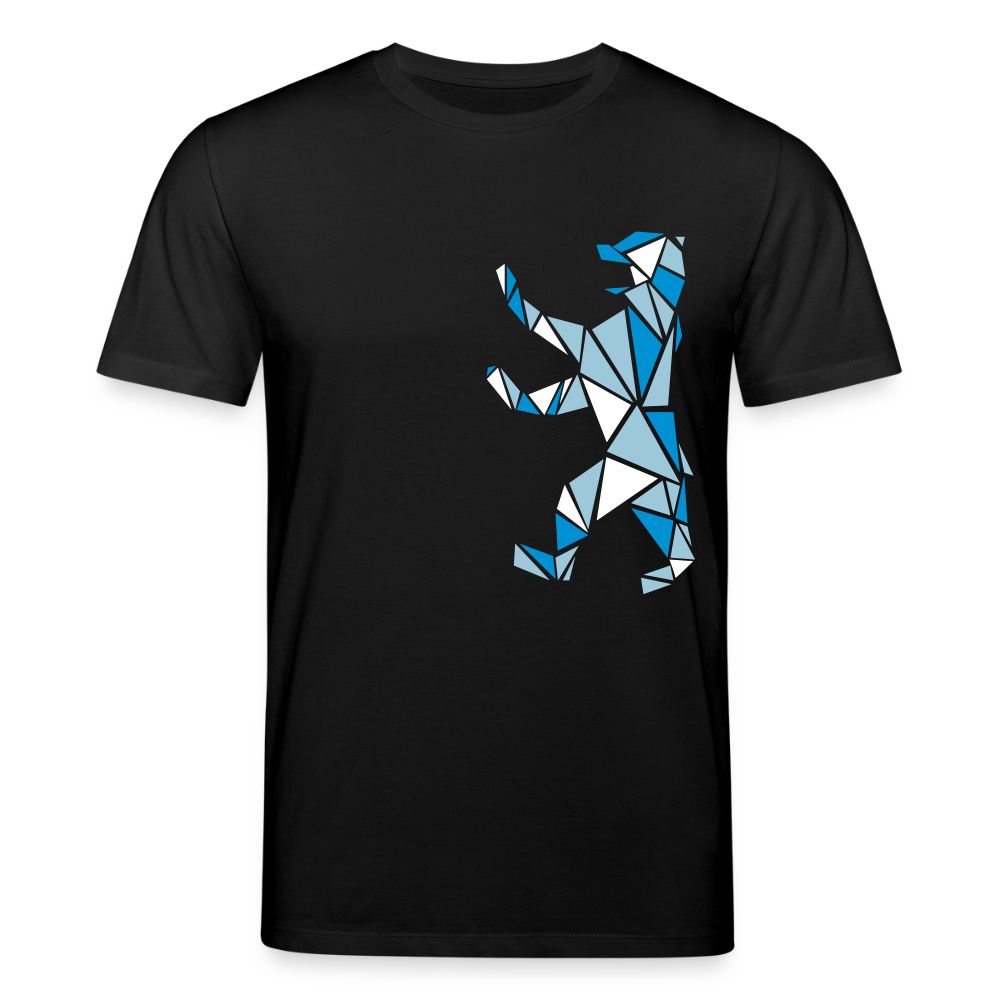 Berliner Bär Geometrie - Unisex Bio T-Shirt - Schwarz