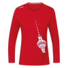 Fernsehturm Geometrie - Frauen Sport Langarmshirt - Rot