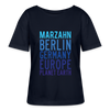 Marzahn Planet Earth - Relaxed Rundhals Frauen Bio-T-Shirt - Navy
