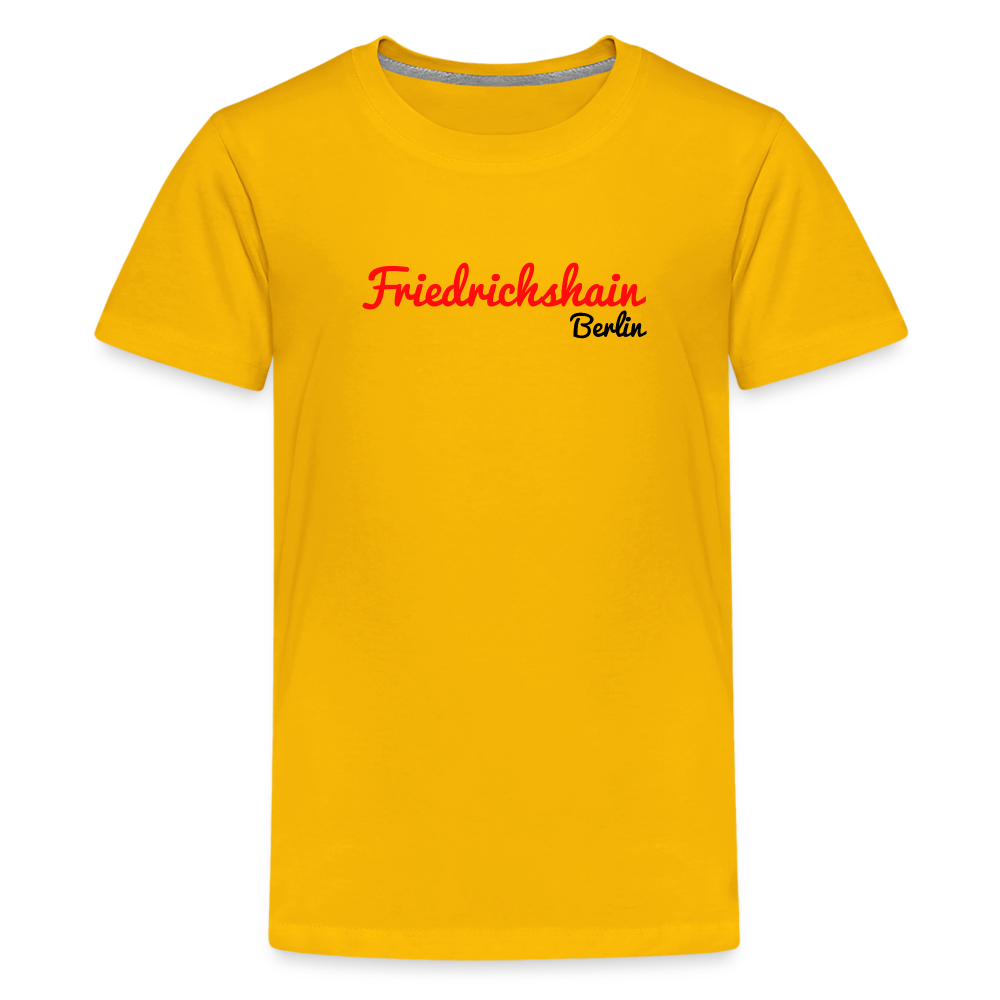 Friedrichshain Berlin - Teenager Premium T-Shirt - Sonnengelb
