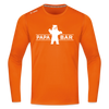 Papa Bär - Männer Sport Langamshirt - Neonorange