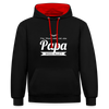 Opa wees allet - Kontrast Hoodie - Schwarz/Rot